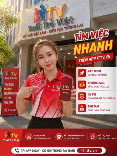 Tìm việc khó, Có Tuổi trẻ Việt Lo – ittv.vn nền tảng tuyển dụng lớn nhất Hà Nam - Ninh Bình