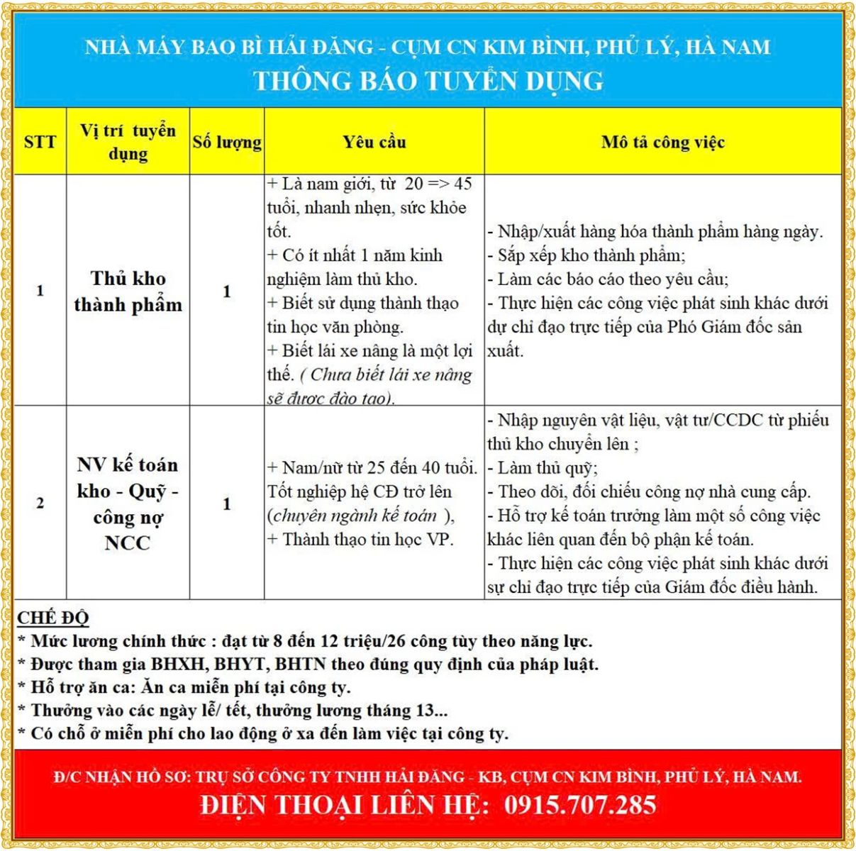 Tuyển dụng nhân viên kế toán